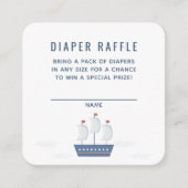 男の赤ちゃん航海のベビーシャワー スクエア名刺 (正面)