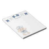 男の赤ちゃん航海のベビーシャワー ノートパッド (アングル)