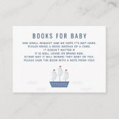 男の赤ちゃん航海のベビー用ベビーシャワーブック 名刺 (正面)