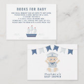 男の赤ちゃん航海のベビー用ベビーシャワーブック 名刺 (正面/裏面)