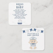 男の赤ちゃん航海のベビー用ベビーシャワー本 スクエア名刺 (正面/裏面)