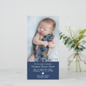 男の赤ちゃん航海の誕生のお知らせ（写真） 案内状 (スタンド正面)