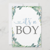 男の赤ちゃん衣類赤ちゃんシャワー招待状 招待状 (裏面)