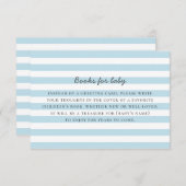 男の赤ちゃん要求の本を持って来る。青ストライプ色 エンクロージャーカード (正面/裏面)