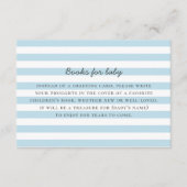 男の赤ちゃん要求の本を持って来る。青ストライプ色 エンクロージャーカード (正面)