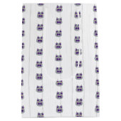 男の赤ちゃん角カエル紫 ミディアムペーパーバッグ (裏面)