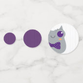 男の赤ちゃん角型カエル紫ベビーシャワー コンフェッティ (裏面)