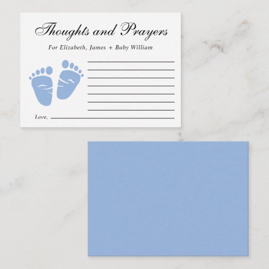 男の赤ちゃん記念事業の考えと祈りの言葉 エンクロージャーカード (正面/裏面)