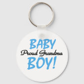 男の赤ちゃん誇りを持ったおばあ キーホルダー (正面)