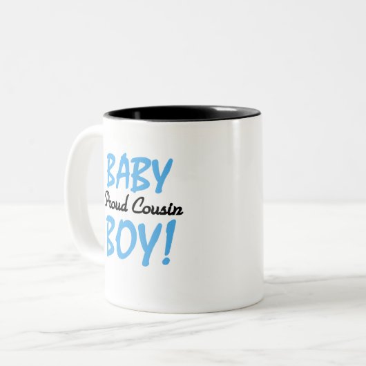 男の赤ちゃん誇りを持ったのいとこ ツートーンマグカップ (正面左)