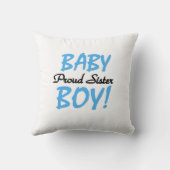 男の赤ちゃん誇りを持ったの姉妹ギフト クッション (裏面)