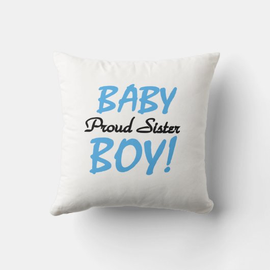 男の赤ちゃん誇りを持ったの姉妹ギフト クッション (裏面)
