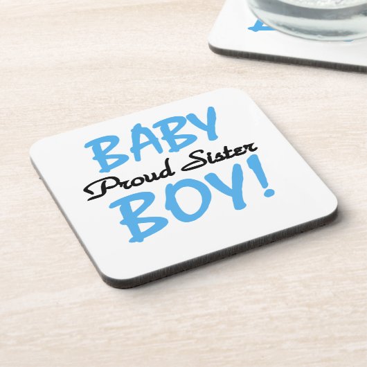 男の赤ちゃん誇りを持ったの姉妹ギフト コースター (左側)