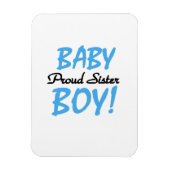 男の赤ちゃん誇りを持ったの姉妹ギフト マグネット (縦)