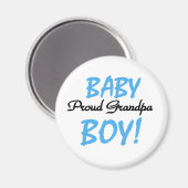 男の赤ちゃん誇りを持ったグランパ マグネット (正面/裏面)