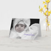 男の赤ちゃん誕生おめでとう カード (黄色い花)