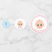 男の赤ちゃん誕生日オンブルー&ホワイト コンフェッティ (正面)