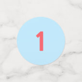 男の赤ちゃん誕生日オンブルー&ホワイト コンフェッティ (スモール正面)