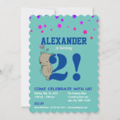 男の赤ちゃん誕生日パーソナライズされた招待状 招待状 (正面)