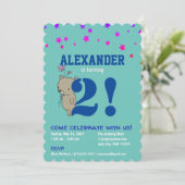 男の赤ちゃん誕生日パーソナライズされた招待状 招待状 (スタンド正面)