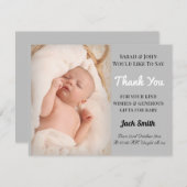男の赤ちゃん誕生発表サンキューカード サンキューカード (正面/裏面)