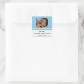 男の赤ちゃん誕生発表ステッカー スクエアシール (バッグ)