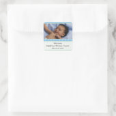 男の赤ちゃん誕生発表ステッカー スクエアシール (バッグ)