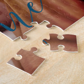 男の赤ちゃん誕生発表写真 ジグソーパズル (側面)