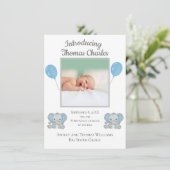 男の赤ちゃん誕生発表青象バルーン (スタンド正面)