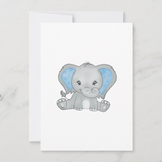 男の赤ちゃん誕生発表青象バルーン (裏面)