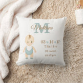 男の赤ちゃん誕生発表 クッション (ブランケット)