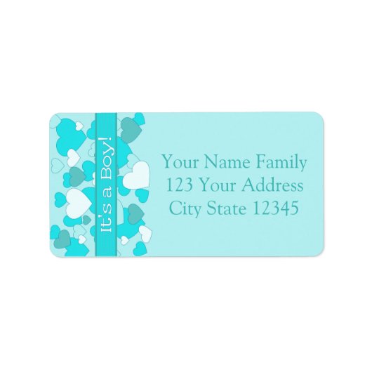 男の赤ちゃん誕生発表 ラベル (正面)