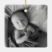 男の赤ちゃん誕生統計トラックオーナメント セラミックオーナメント (裏面)