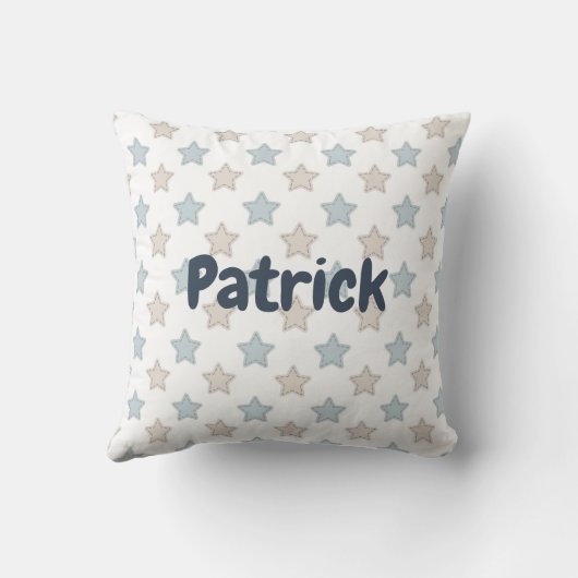 男の赤ちゃん象パーソナライズされた名誕生の状態 クッション (裏面)