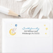 男の赤ちゃん象差出人住所ラベル ラベル (インサイチュ)