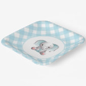 男の赤ちゃん象誕生日プレート、ベビーシャワー ペーパープレート (傾斜あり)