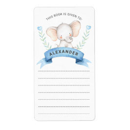 男の赤ちゃん象 ラベル