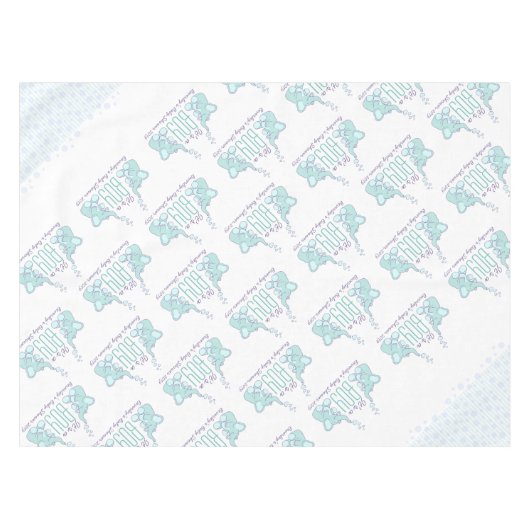 男の赤ちゃん赤ちゃんシャワーエレファントテーブルクロス テーブルクロス (正面(横))