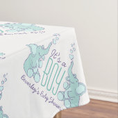 男の赤ちゃん赤ちゃんシャワーエレファントテーブルクロス テーブルクロス (インサイチュ)