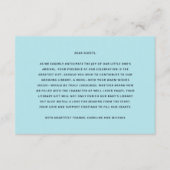 男の赤ちゃん赤ちゃんシャワー用の本 エンクロージャーカード (正面)