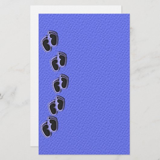 男の赤ちゃん足先文具 便箋 (正面/裏面)