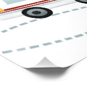 男の赤ちゃん車かわいい赤ちゃんシャワー歓迎サイン ポスター (コーナー)