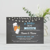 男の赤ちゃん醸造シャワービアーズブルーチョーク招待状 招待状 (スタンド正面)