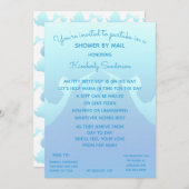 男の赤ちゃん長距離シャワーバイメールストーク 招待状 (正面/裏面)