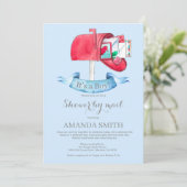 男の赤ちゃん長距離シャワーバイメール招待状 招待状 (スタンド正面)