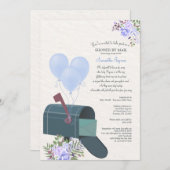 男の赤ちゃん長距離シャワー招待状 招待状 (正面/裏面)