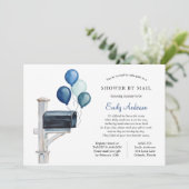 男の赤ちゃん長距離シャワー（郵便） 招待状 (スタンド正面)