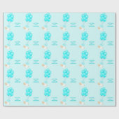 男の赤ちゃん青 ラッピングペーパー (フラット)