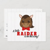 男の赤ちゃん馬ベビーシャワー招待状 ポストカード (正面/裏面)