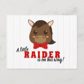 男の赤ちゃん馬ベビーシャワー招待状 ポストカード (正面)